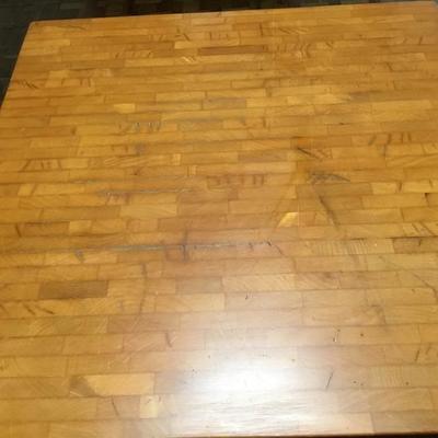 K-102 Vintage solid butcher block table