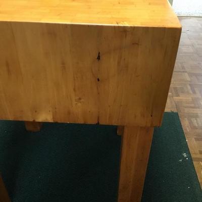 K-102 Vintage solid butcher block table