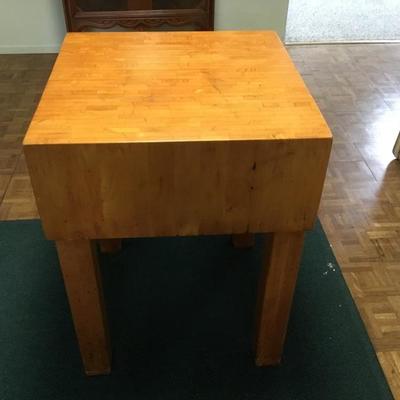 K-102 Vintage solid butcher block table