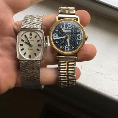 His/Hers Vintage Watches Timex Blue Jean and Wittnauer Geneve