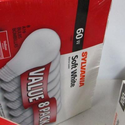 Lot 33 - Light Bulbs - Carpet Tape - Plastic Wood