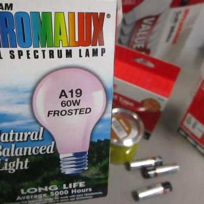 Lot 33 - Light Bulbs - Carpet Tape - Plastic Wood