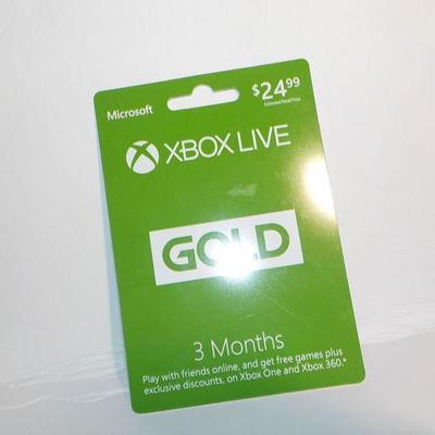 XBOX live for 3 months.