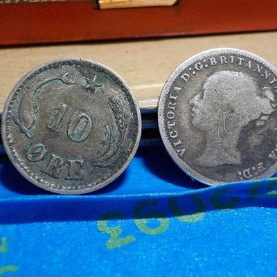 3- 1800's British coins / 1877, 1898. 1899.