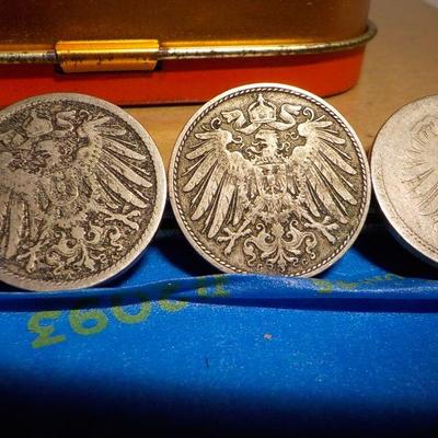 3- 1800's Deutsches Reich / 10 Pfennig's./ 1890/1895/ 1875