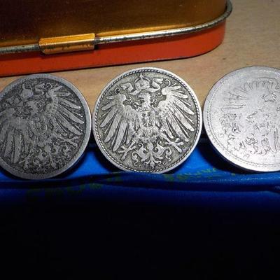 3- 1800's Deutsches Reich / 10 Pfennig's./ 1890/1895/ 1875