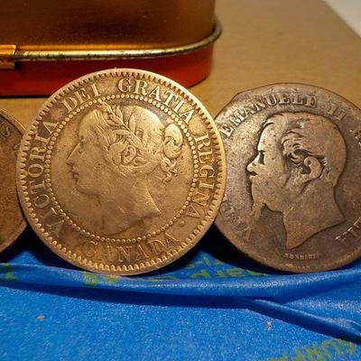 4- Mix Foriegn 1800's coins/ Queen Victoria/ King George/Irish