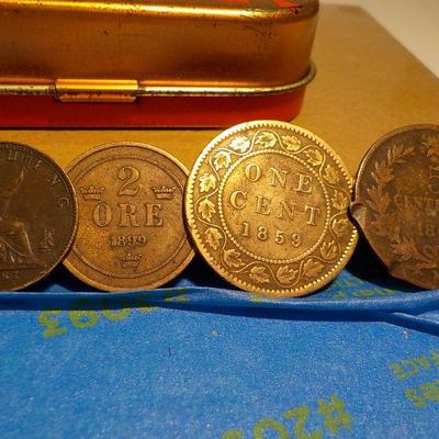 4- Mix Foriegn 1800's coins/ Queen Victoria/ King George/Irish