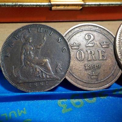 4- Mix Foriegn 1800's coins/ Queen Victoria/ King George/Irish