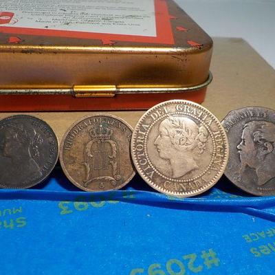 4- Mix Foriegn 1800's coins/ Queen Victoria/ King George/Irish