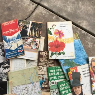 Vintage Map Lot - a variety of maps and other ephemera 