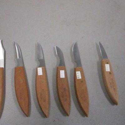 Lot 59 - Knives w/ Wood Handles & Various Shapes By Whittlin' Jack