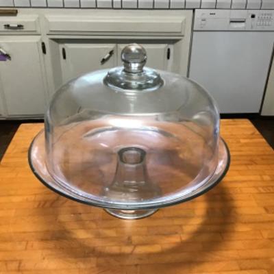 K-112 Glass Cake Stand with Lid