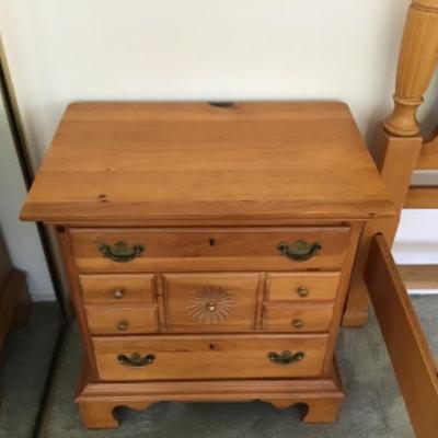 B1-103 Knotty Pine 3 Drawer Bedside Table