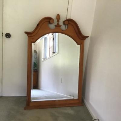 B1-106 Large Knotty Pine Hanging Mirror