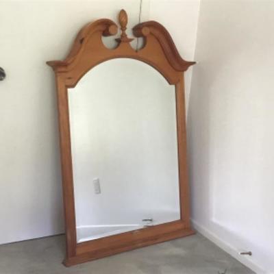 B1-106 Large Knotty Pine Hanging Mirror