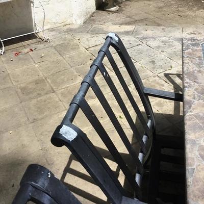 P-103 Patio table with six chairs no cushions