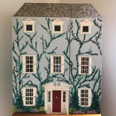 B1-107 Large 2 Story Doll House - Fully Furnished & Decorated with Family & Dog