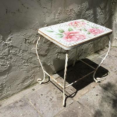 P-106 Tile top wrought iron table