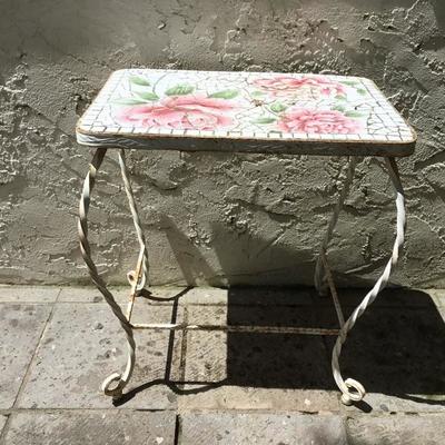 P-106 Tile top wrought iron table