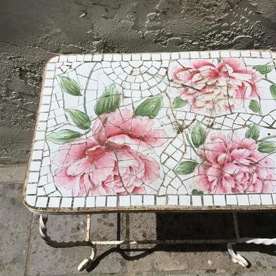 P-106 Tile top wrought iron table