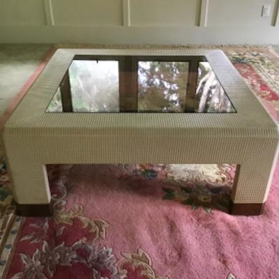 B2-102 Square Tinted Glass Top Coffee Table