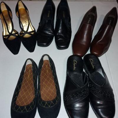 Lot 15 pairs ladies shoes and boots