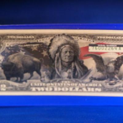 2 Dollar Colorized Commutative Bank Note