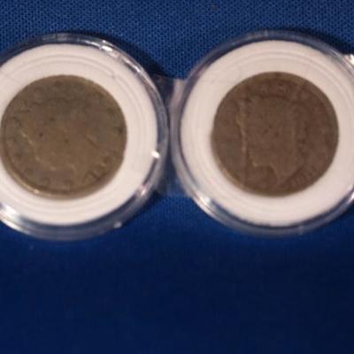 2 V Nickels 1901 & 1912