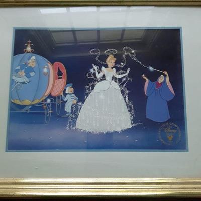 Two Framed Disney Commemorative Lithographs