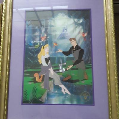 Two Framed Disney Commemorative Lithographs