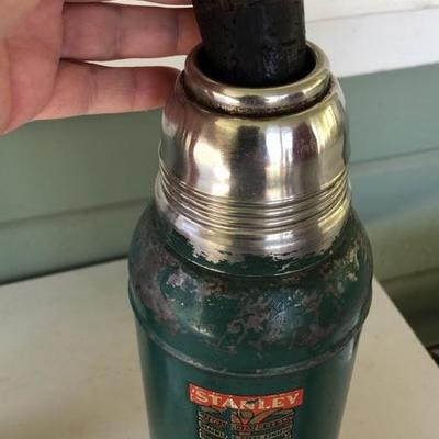 Vintage Stanley dark green thermos 