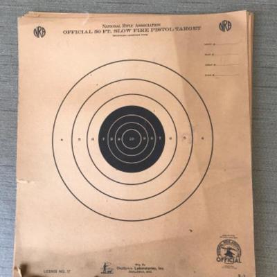 Vintage NRA Pistol Shooting Targets