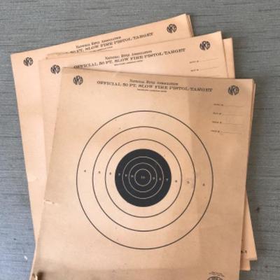 Vintage NRA Pistol Shooting Targets