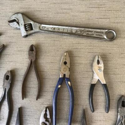 11 piece Plier/ Wrench Lot