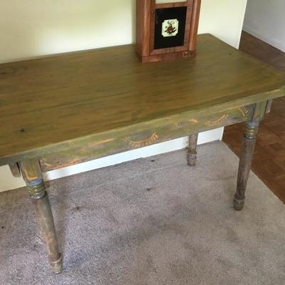 L-111 Antique primitive kitchen side table