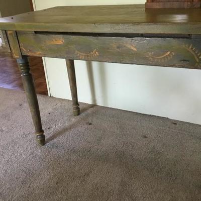 L-111 Antique primitive kitchen side table