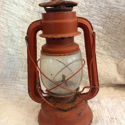 Old metal glass lamp 
