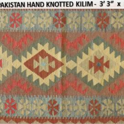 Fine quality, Pakistan Hand Knotted Kilims, 3'3