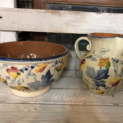 Italian bowl and pitcher set 
