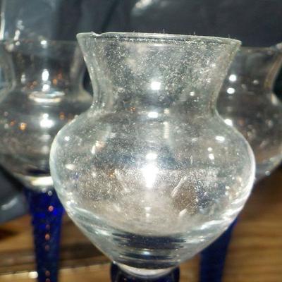 4 - Stunning Cobalt rock crystal cordials.