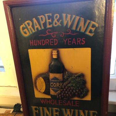 Wine frame 3-D style 