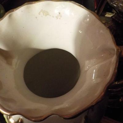 Vintage Hand painted 14 in. vase from Italy.