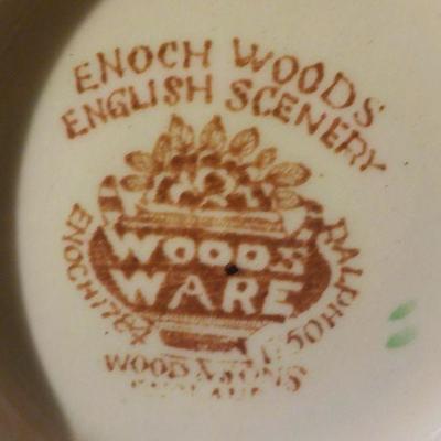 Enoch Woods Sugar and Creamer country design.