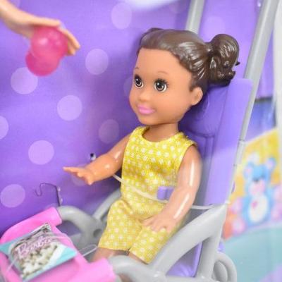 Barbie Skipper Doll & Baby Stroller Playset. Damaged Box, $33 Retail - New
