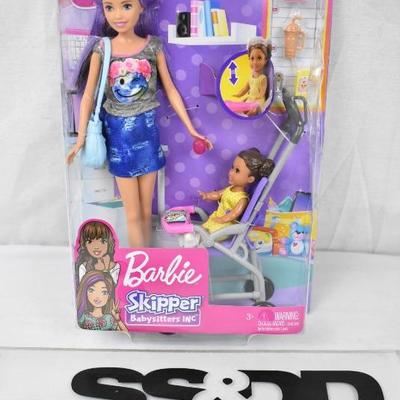 Barbie Skipper Doll & Baby Stroller Playset. Damaged Box, $33 Retail - New