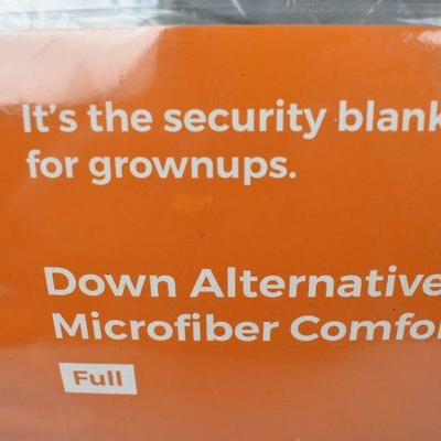 Rest Haven Down Alternative Microfiber Comforter, Gray, Full, $23 Retail - New