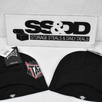 2 Tap-Out Hats, Black/Red/White/Gray - New