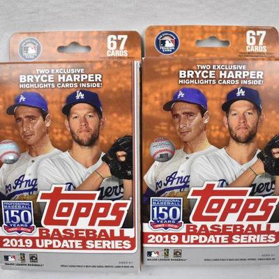 Qty 2 2019 Topps Updates Baseball Hanger Box, Bryce Harper, $22 Retail - New