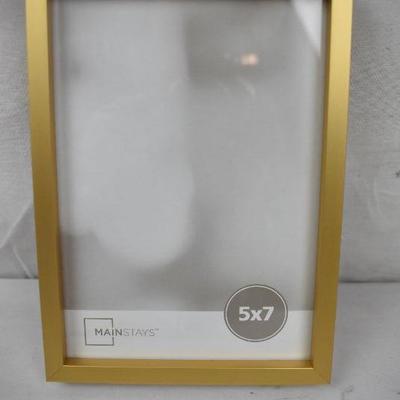 Qty 5 Better Homes & Gardens 5x7 Gold Tabletop Picture Frames, $35 Retail - New